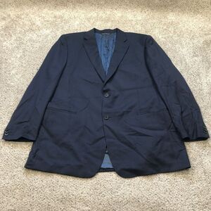 Ermenegildo Zegna Blazer Adult 46L Blue Wool Silk Saks Fifth Avenue Jacket Italy